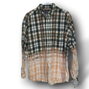 David Taylor flannel bleach Ombre dyed shirt size large